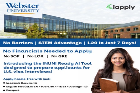 Webster University - No Barriers | STEM Advantage | I-20 in Just 7 Days!